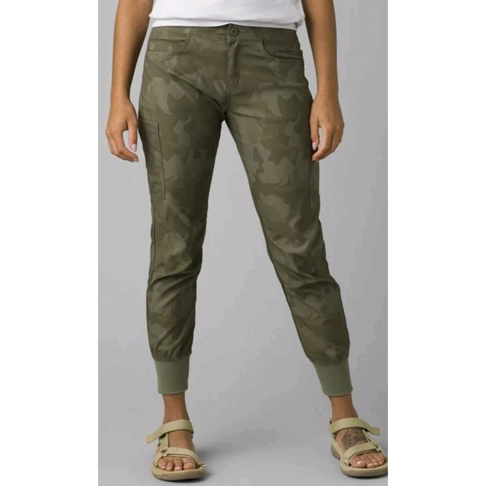 NEW Women 0R Prana Halle Jogger II Sage Green Camo Hiking Outdoor Pant Cargo